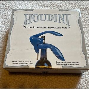 Wine Bottle Opener Foil Cutter Included HOUDINI Lever Corkscrew